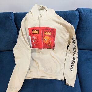 Jean Michel Basquiat Cream Men's Hoodie